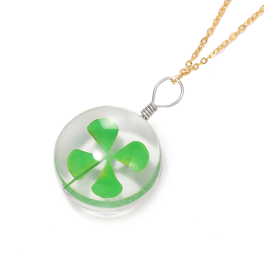 Red Clover Flower - 5pcs Green Lucky Four Leaf Clover