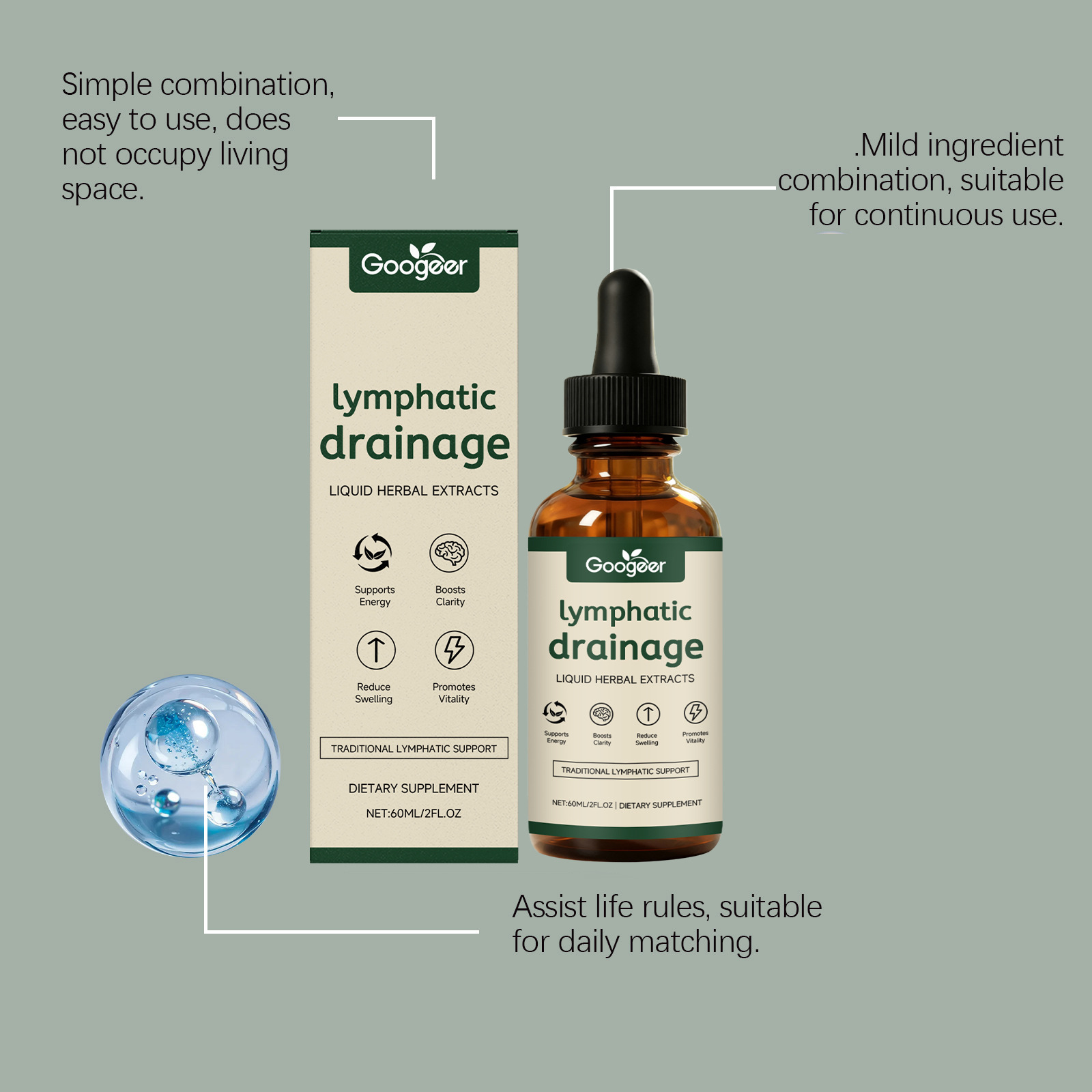 Lymphatic Drainage Drops 11-in - Natural Herbal Wellness review and price