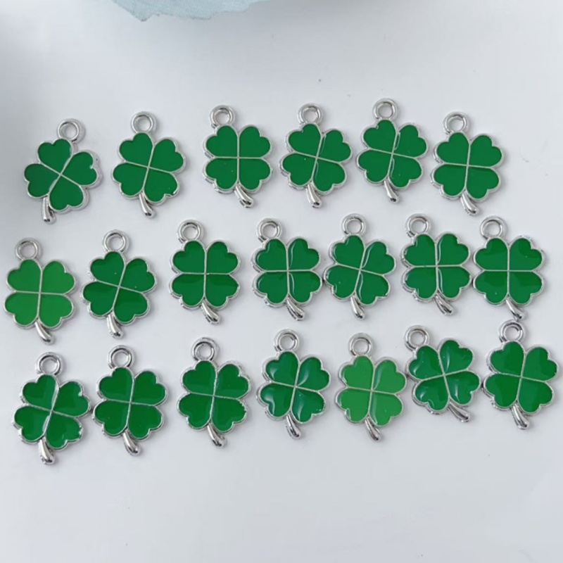 20Pcs Green Four Leaf Clover A - Red Clover Flower review and price