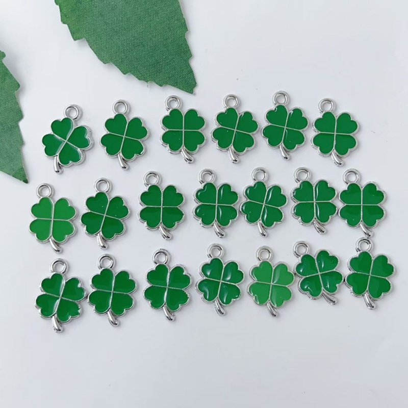 20Pcs Green Four Leaf Clover A - Red Clover Flower review and price