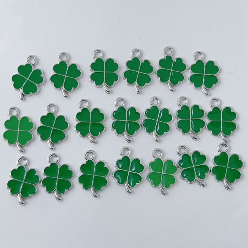 20Pcs Green Four Leaf Clover A - Red Clover Flower review and price